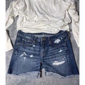American Eagle Outfitters Shorts Blue Pockets Women’s Sz 4 #denimlove #festival